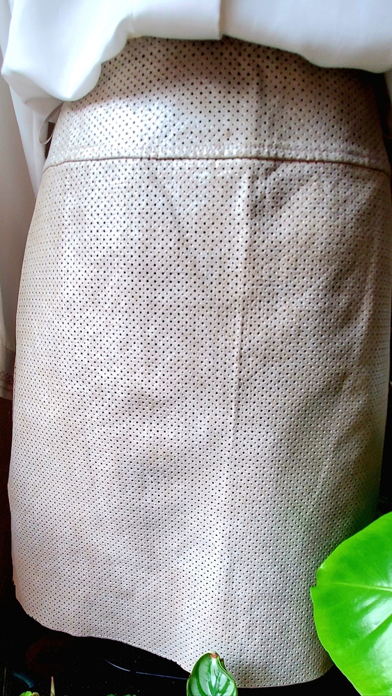 JÔN metallic sheen leather skirt